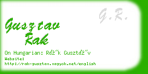 gusztav rak business card